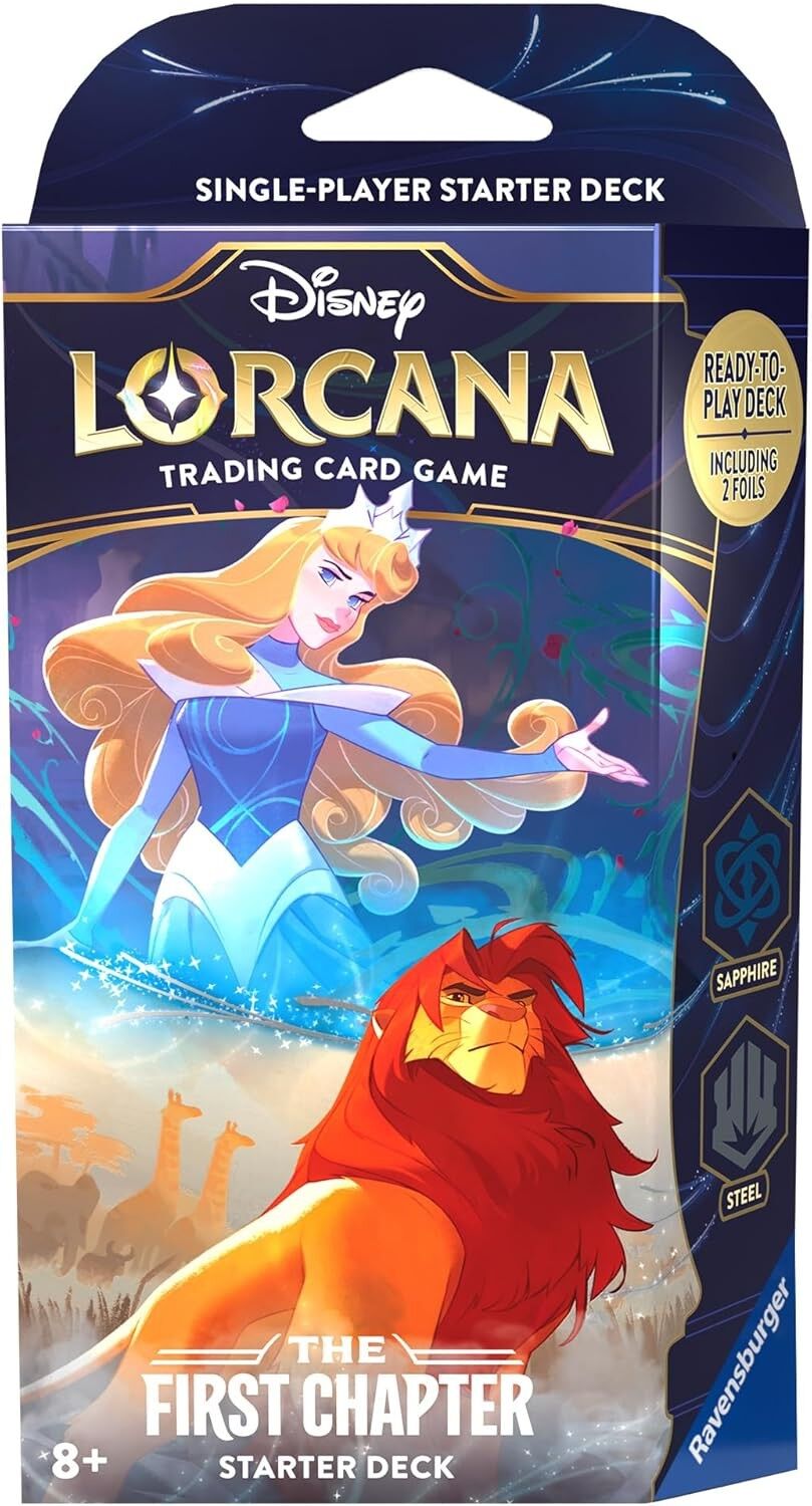 Disney Lorcana: Il Primo Capitolo - Mazzo Iniziale Acciaio Zaffiro (ENG)