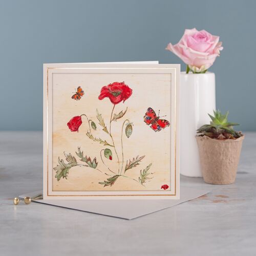 Poppies Greetings Card