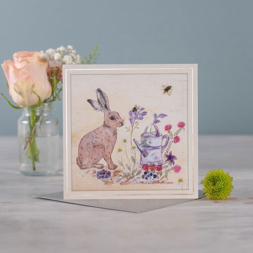 Hare Greetings Card