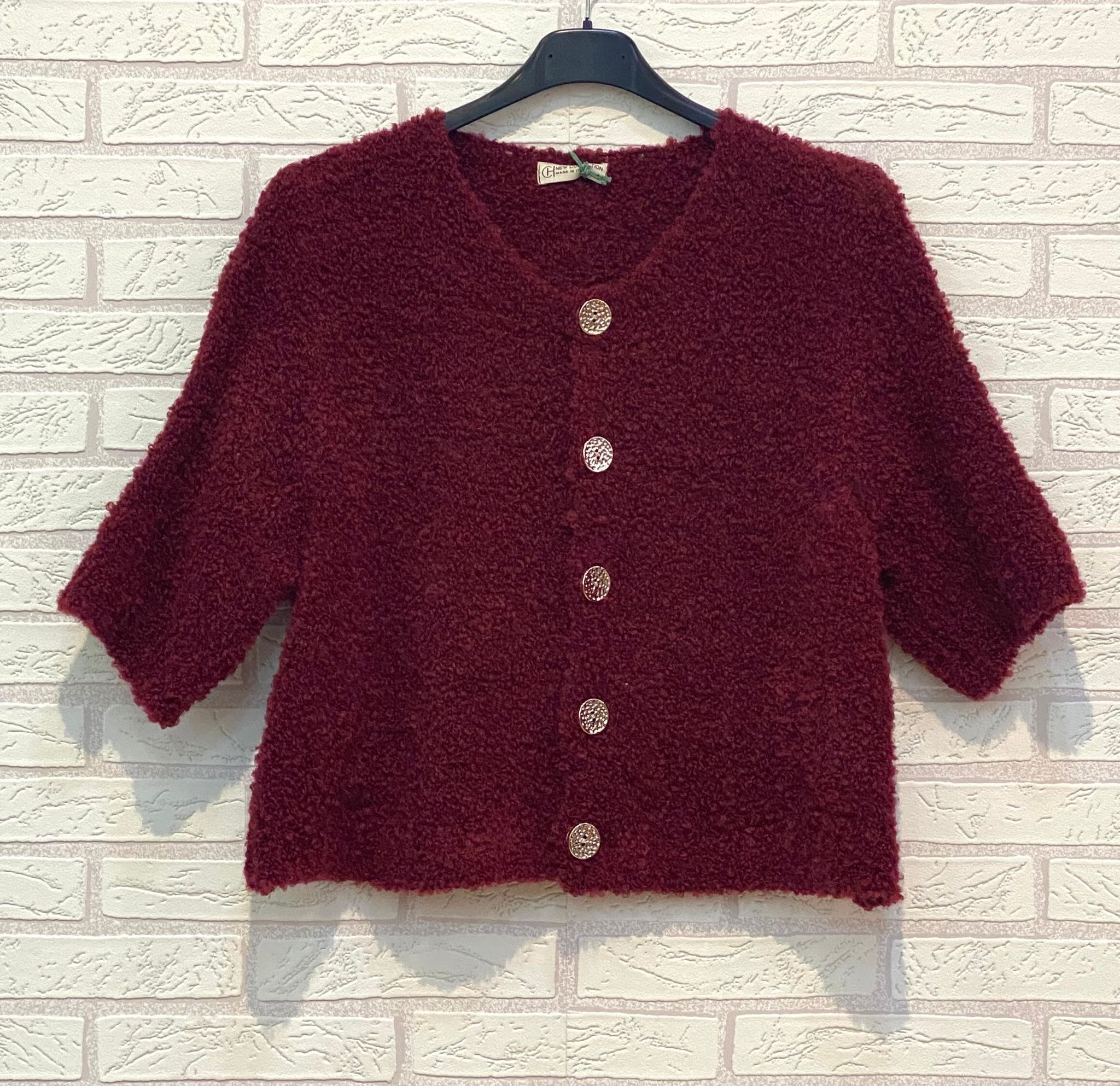 RIF.72819 GIACCA IN PELLE DI MONTONE A MANICHE CORTE CON BOTTONI