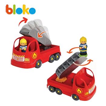 Coffret 100 Bloko + 1 Camion Pompiers + 1 Figurine 3D - Dès 12 mois - 503692 2