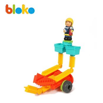 Coffret 100 Bloko + 1 Camion Pompiers + 1 Figurine 3D - Dès 12 mois - 503692 4