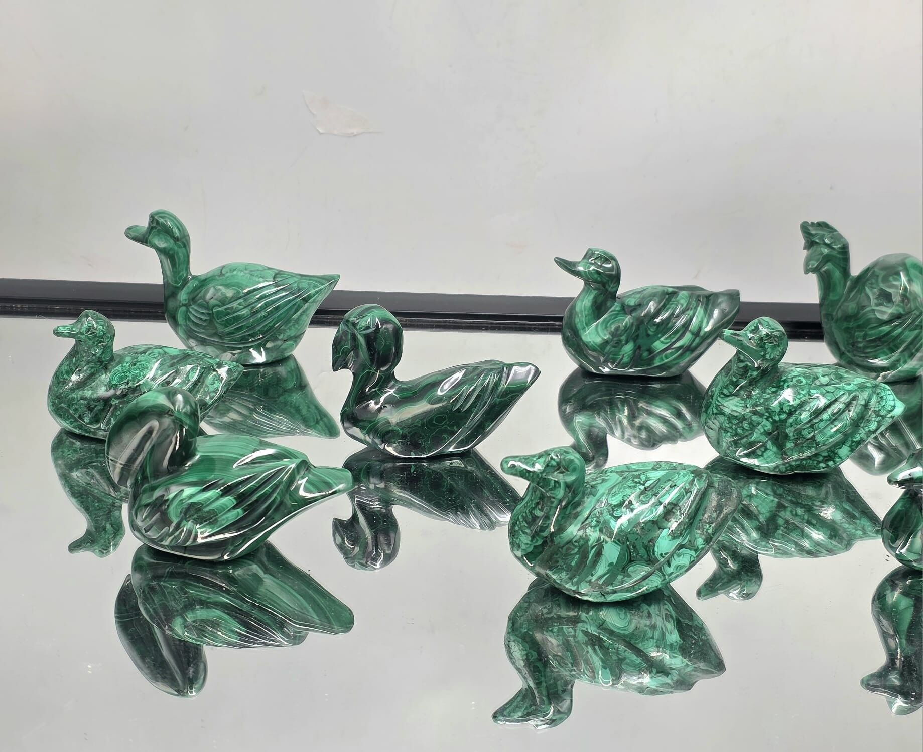 Cristal de malaquita de pato 100-150 g