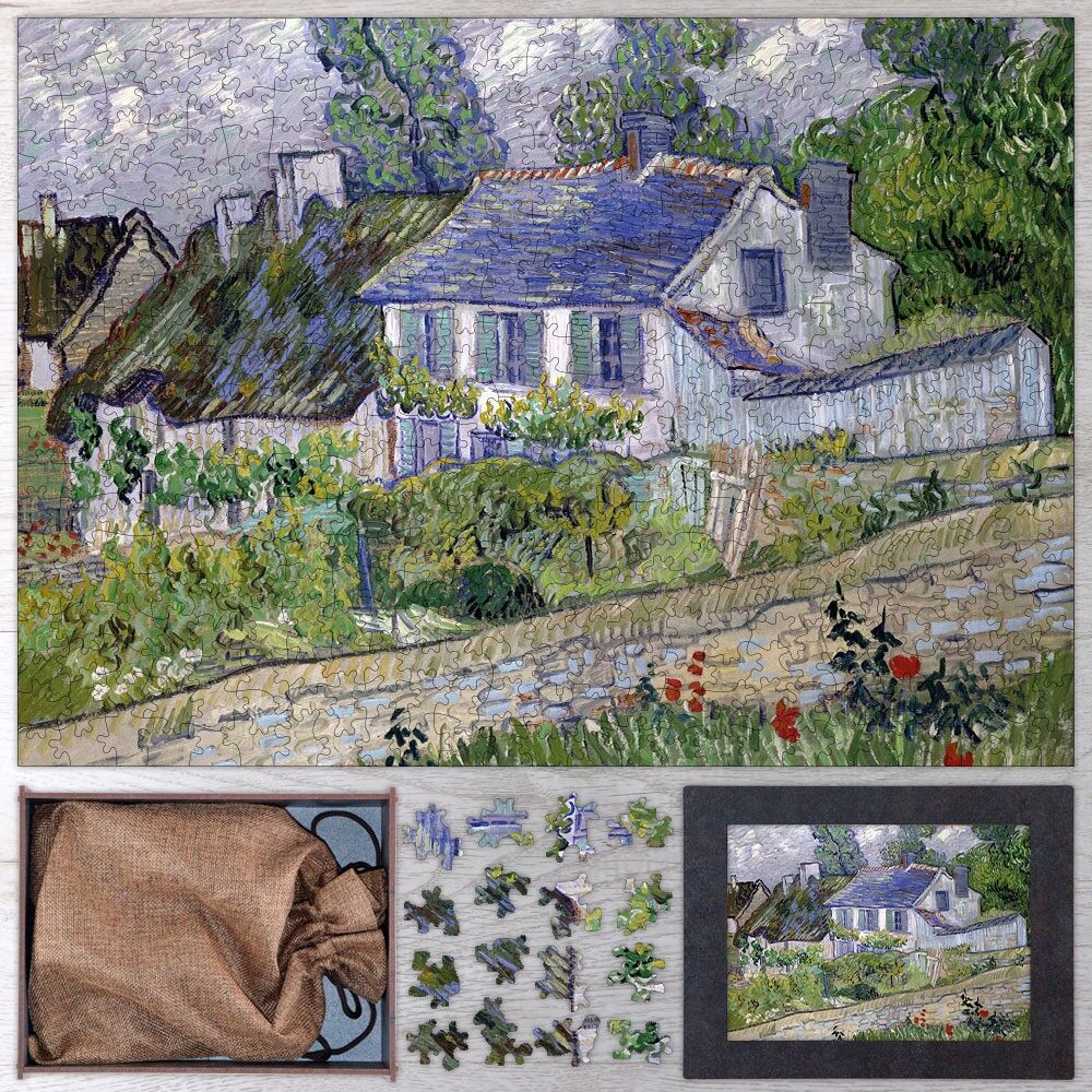Wooden puzzle for adults - Van Gogh's Houses at Auvers