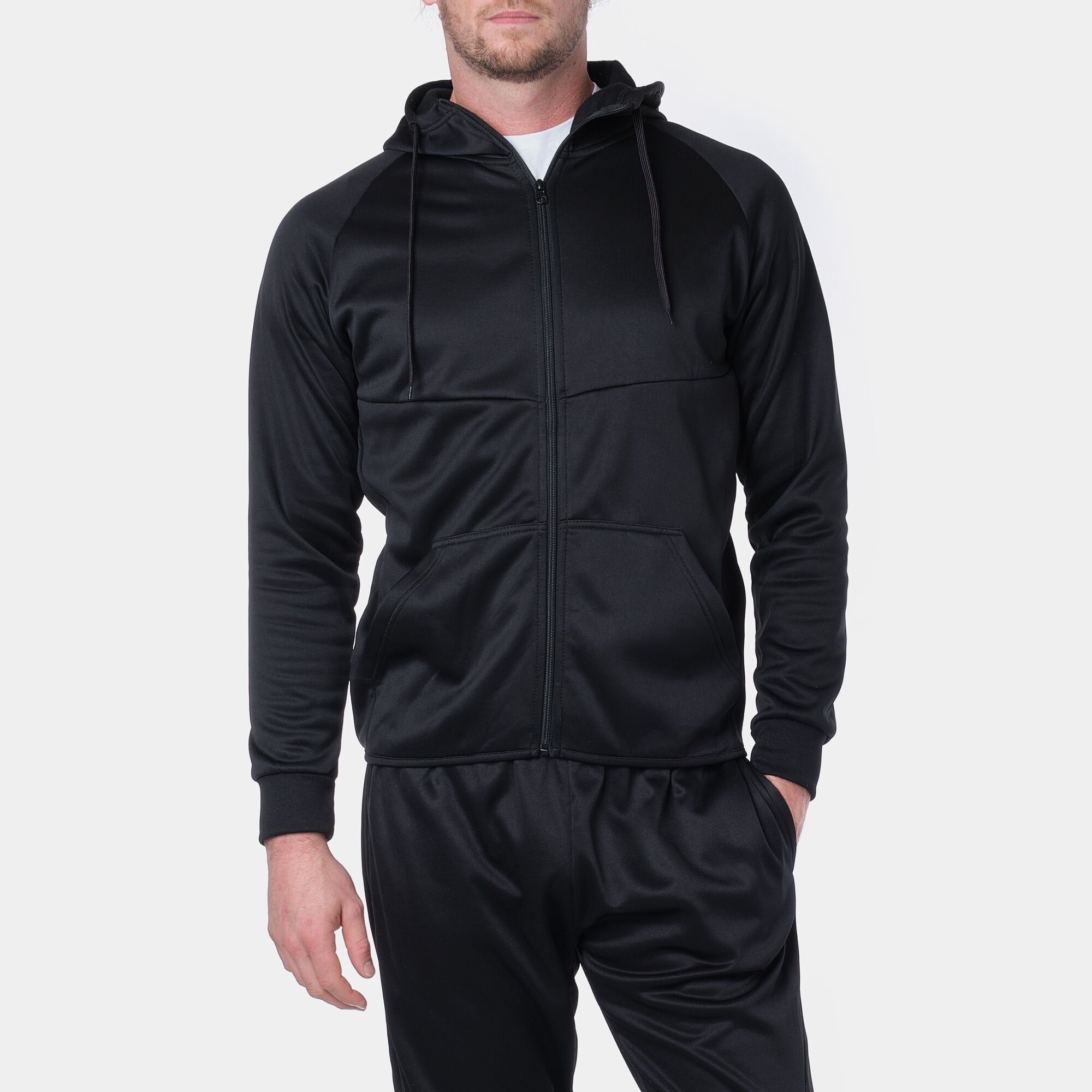 Chaqueta deportiva con capucha -KENTO1-BLACK-Pack de 6 (Tallas surtidas)