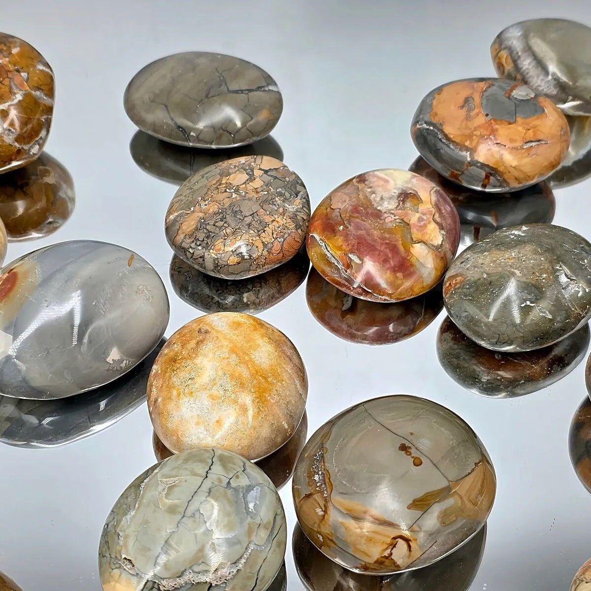 Ibis-Jaspis-Kristall-Handsteine, 500 g Charge