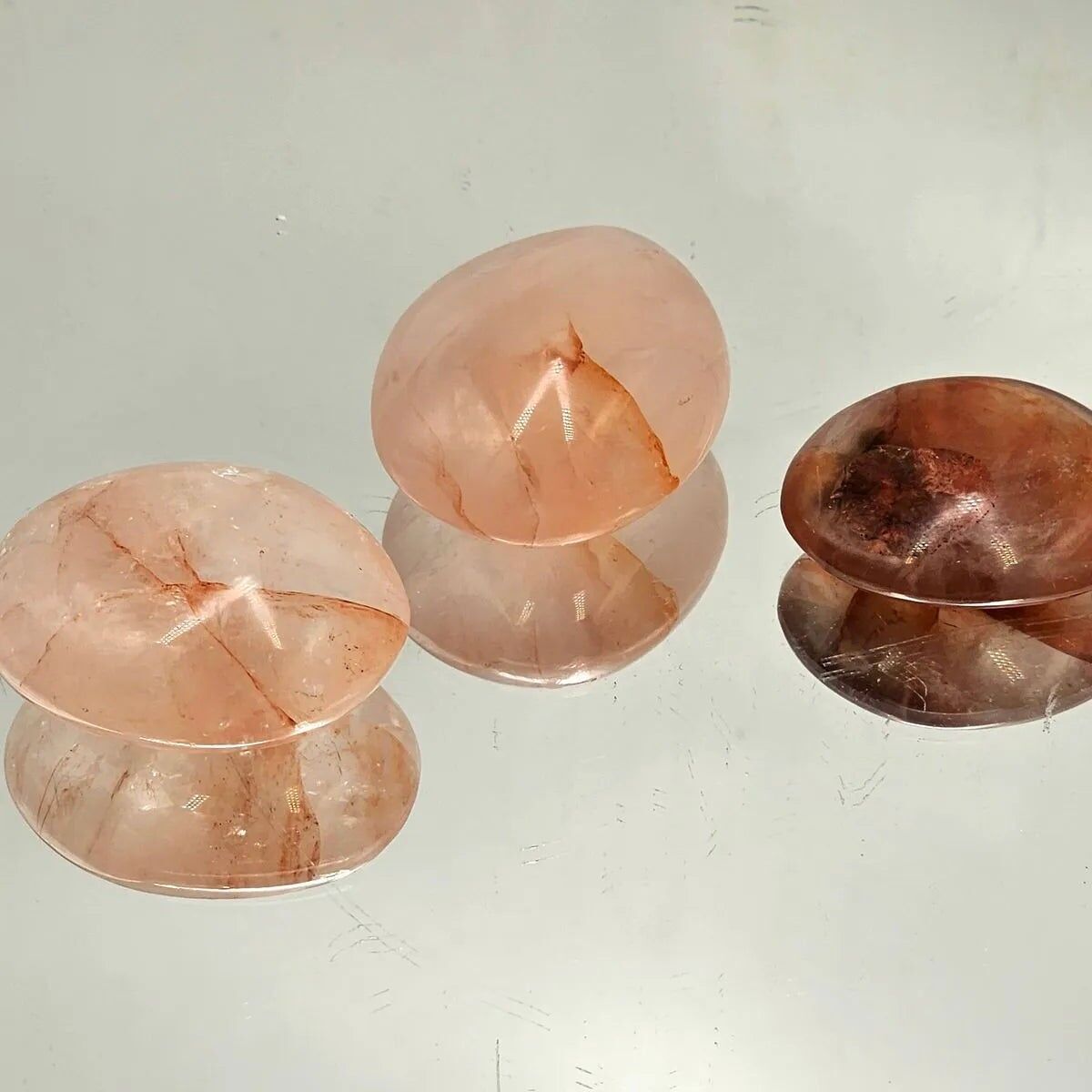 Feuerquarz Kristall Handschmeichler x3