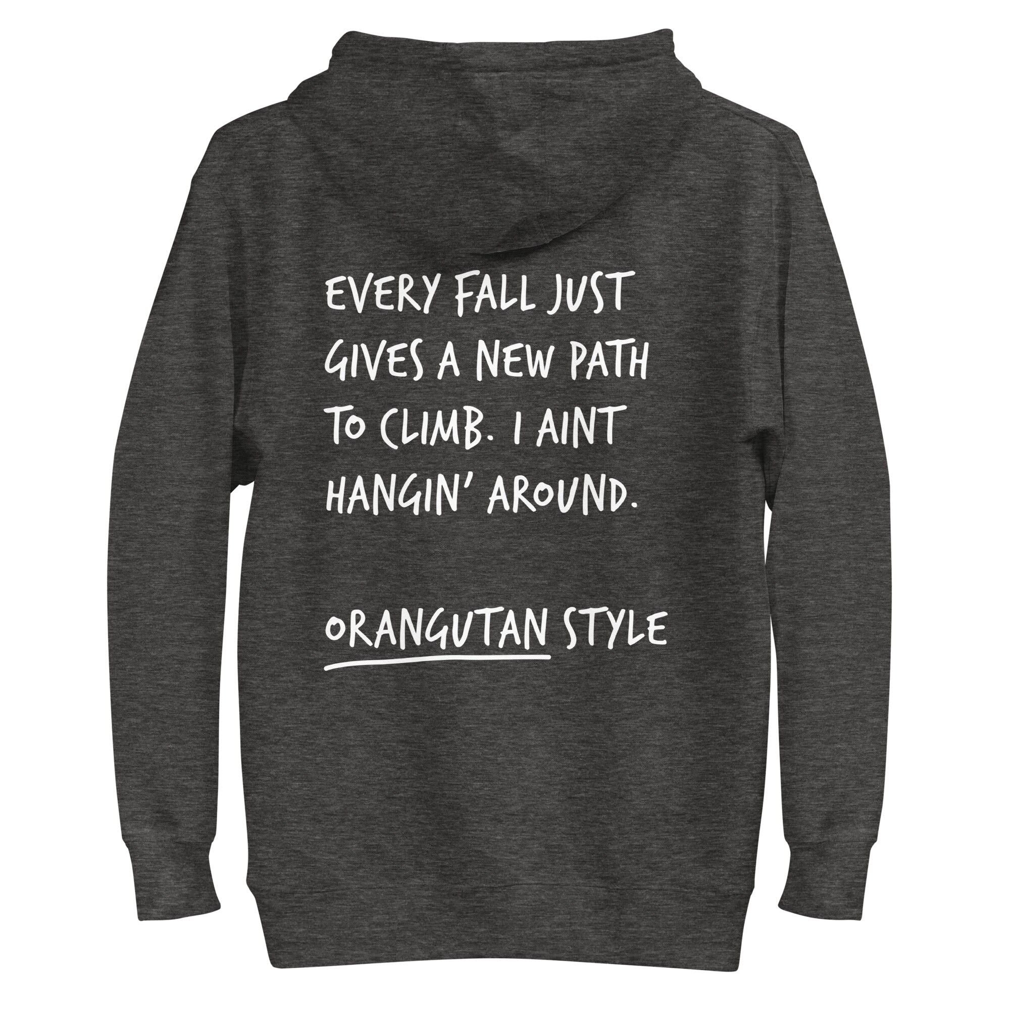 Felpa con cappuccio ricamata in misto cotone con le aspirazioni dell'orango dell'oceano Think Ocean