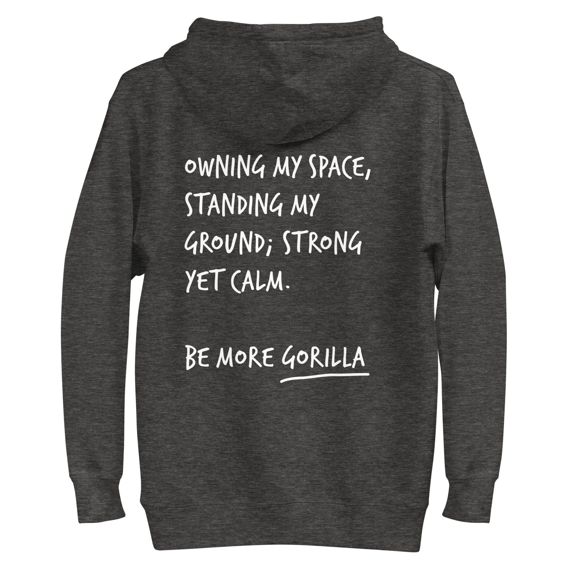 Felpa con cappuccio ricamata in misto cotone con tema "Think Ocean Gorilla Aspirations"