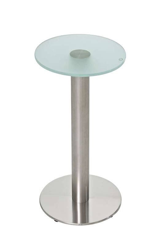 Tavolo in vetro acciaio inox 60