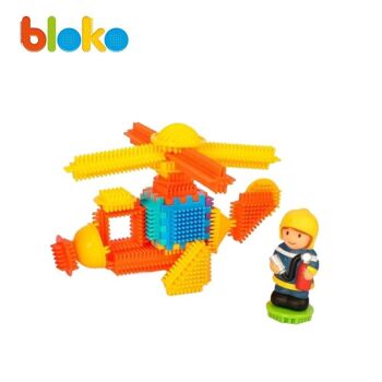 Coffret 100 Bloko + Caserne Pompiers + 2 figurines 3D - Dès 12 mois - 503635 4