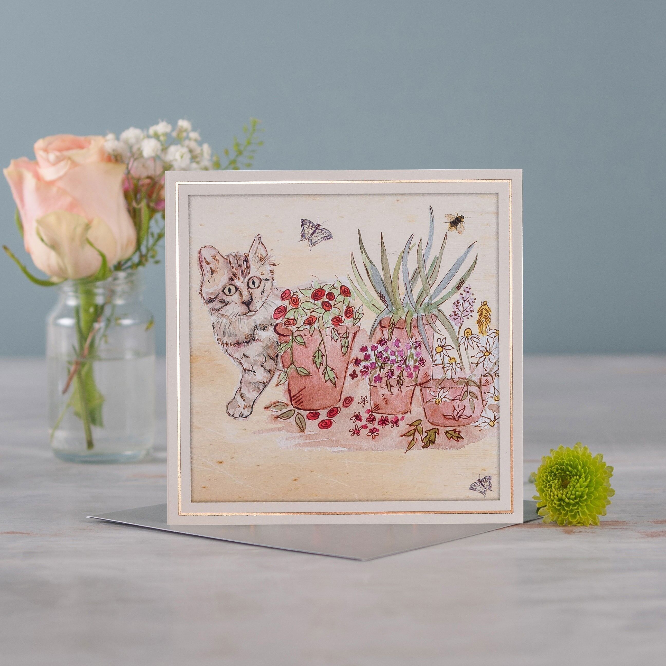 Tarjeta de saludos de gatito