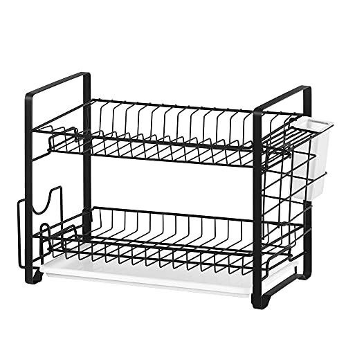 Scolapiatti a 2 strati nero