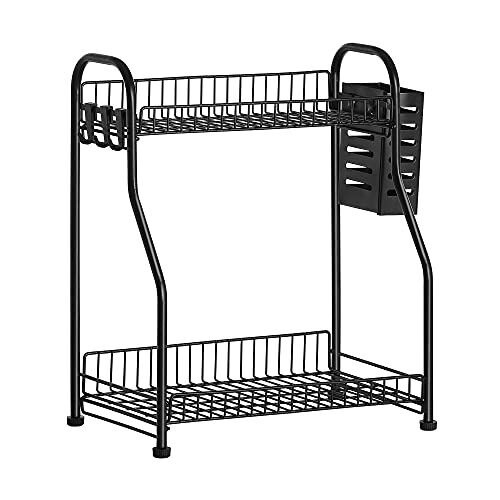 Porta spezie nero a 2 livelli