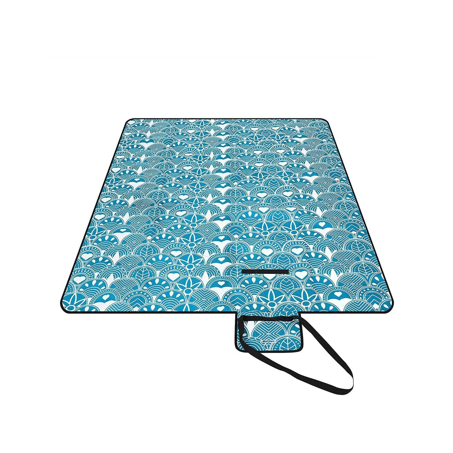 Coperta da picnic 200 x 200 cm blu