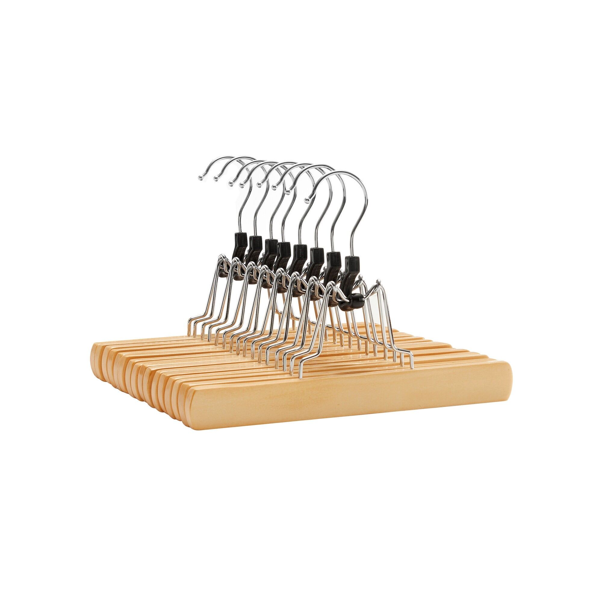 Set di 8 grucce per pantaloni colori naturali