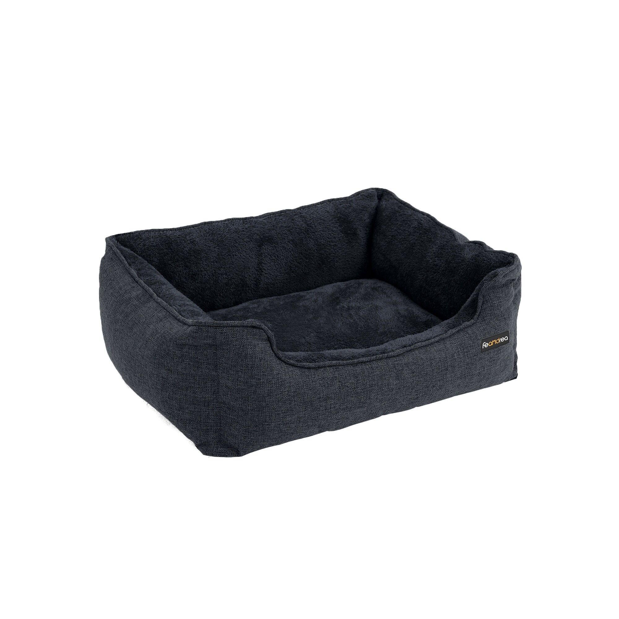 Cesta per cani con rivestimento sfoderabile grigio scuro