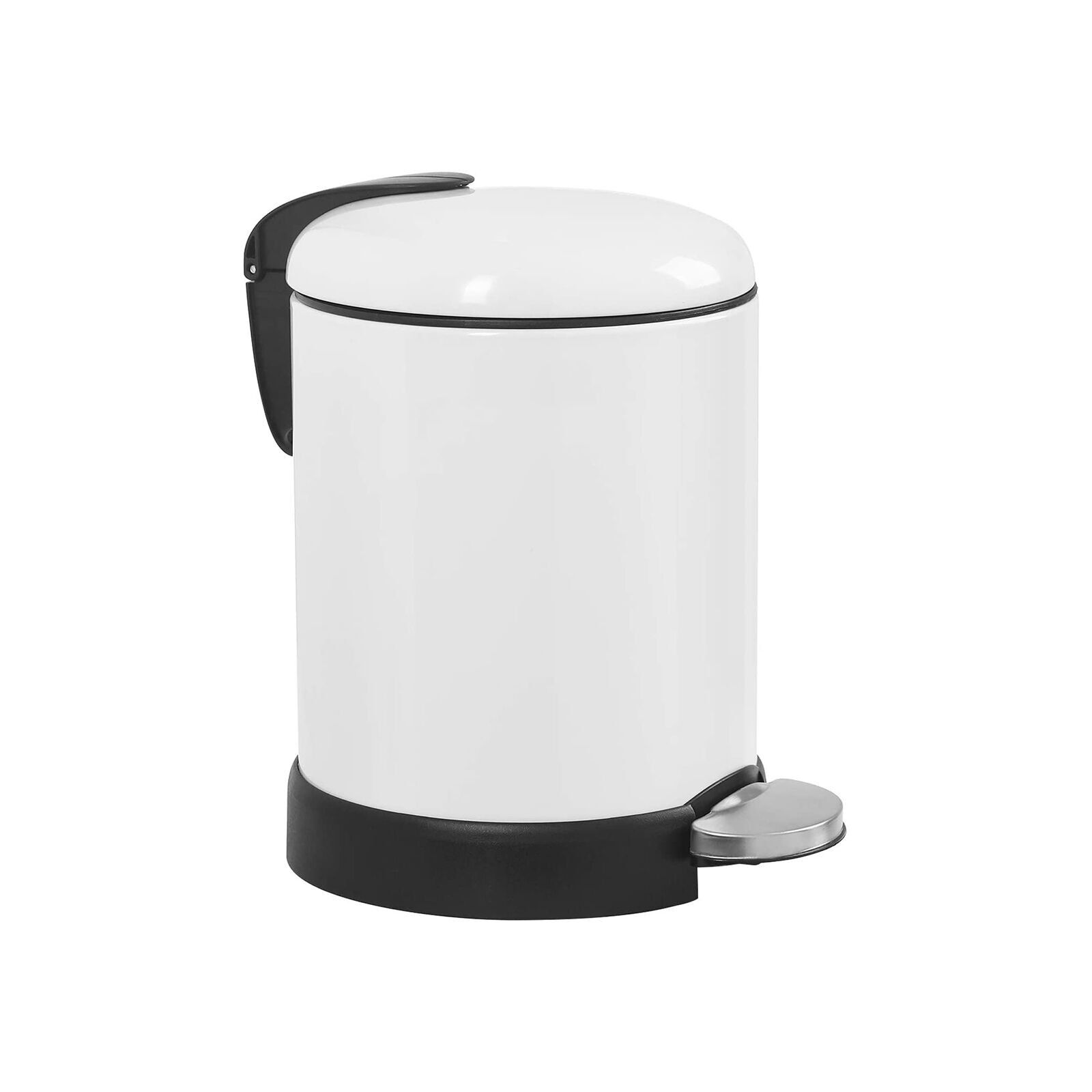 Cubo de basura con pedal blanco