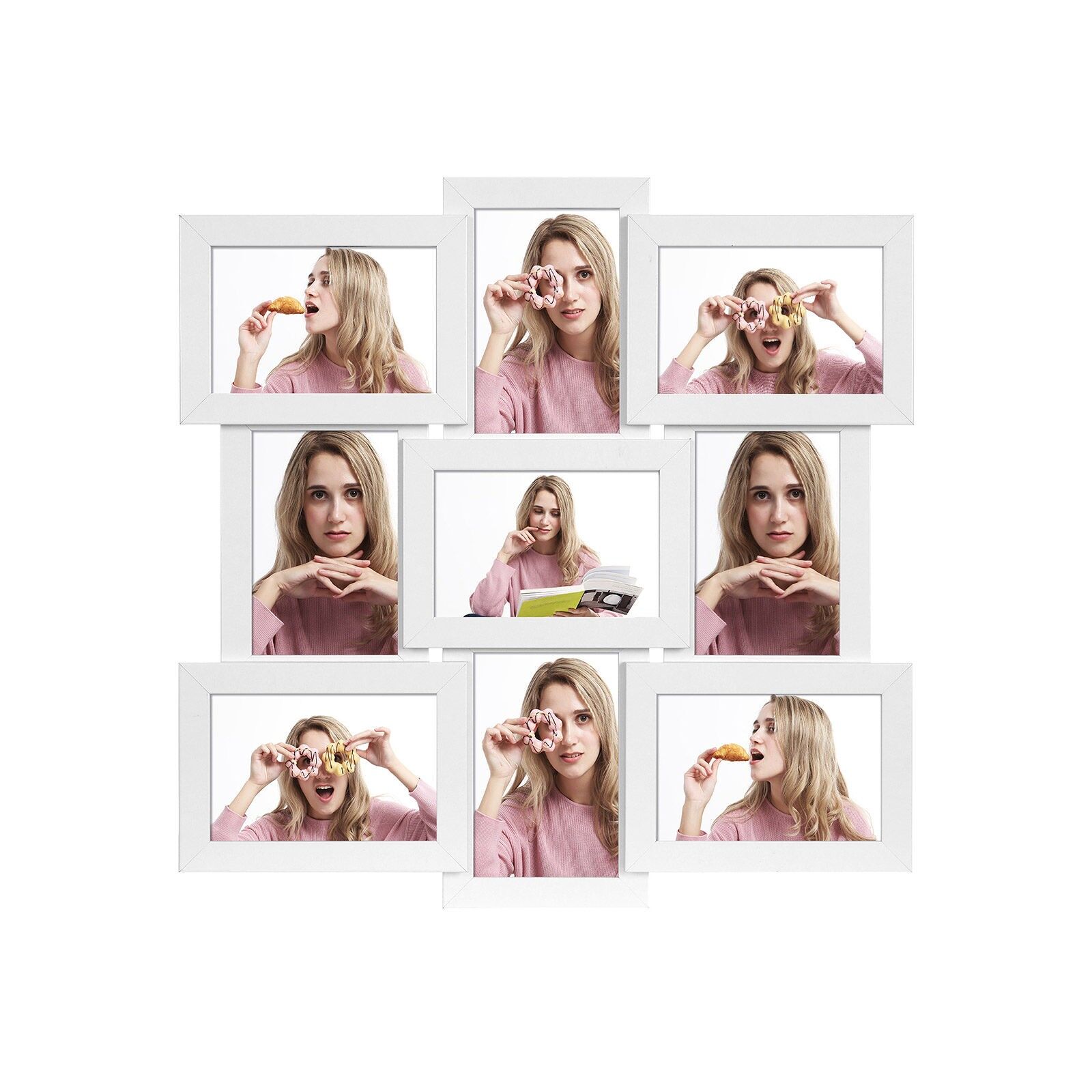 Marco de fotos collage para 9 fotos Blanco