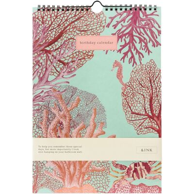 & INK Birthday Calendar - Aqua