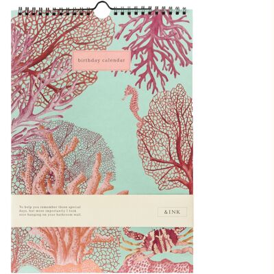 & INK Birthday Calendar - Aqua