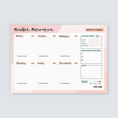Blocco note settimanale A4 Mindful Motivation Planner