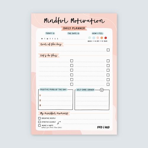 A5 Mindful Motivation Daily Planner Notepad