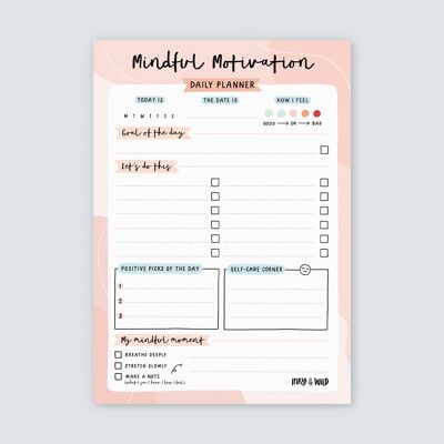 A5 Mindful Motivation Daily Planner Notepad