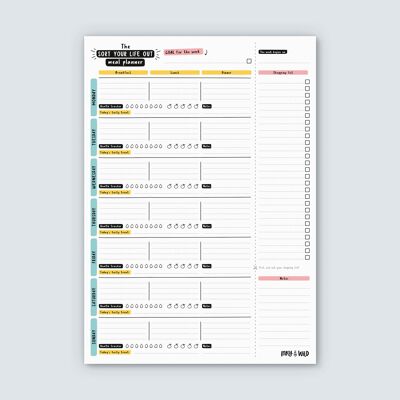 Sortieren Sie Ihr Leben aus Mahlzeitenplaner Notizblock