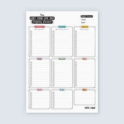 Triez votre vie Shopping Planner Bloc-notes