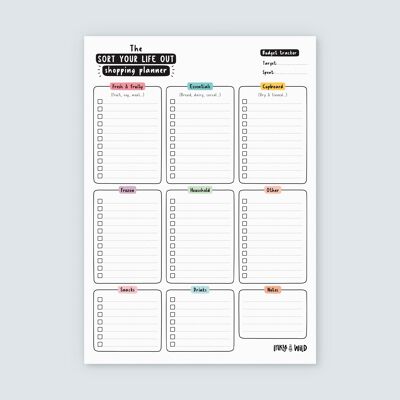 Sort Your Life Out Shopping Planner Notepad