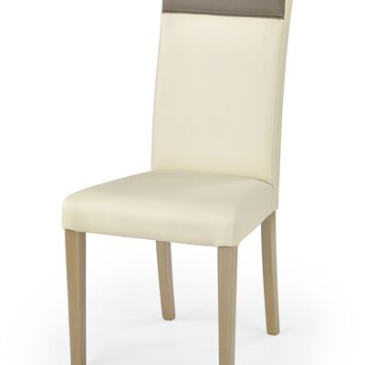 Silla de comedor Pontarme beige, crema, gris - Crema