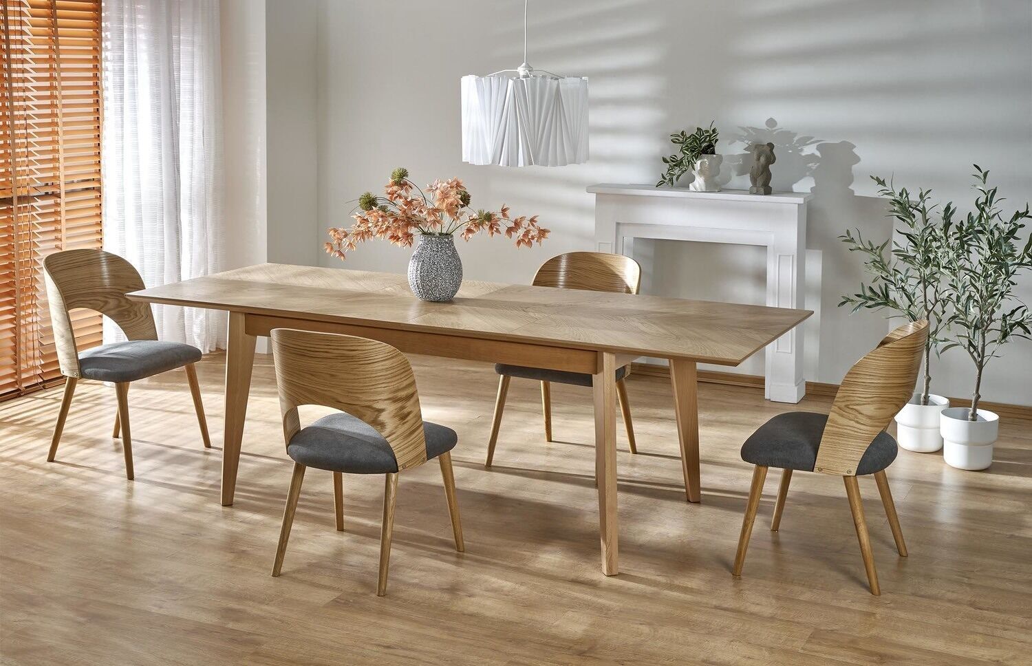 Tavolo da pranzo Lucheux in rovere naturale