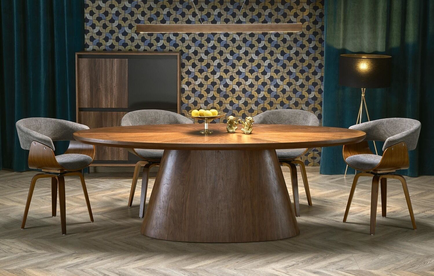 Tavolo da pranzo Trebes noce