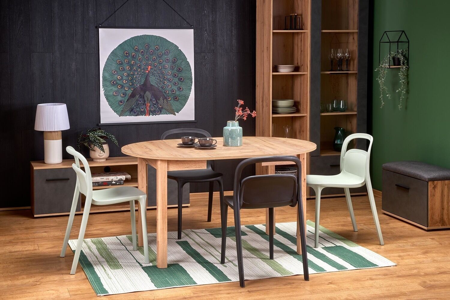 Tavolo da pranzo Blessonville, rovere lavorato a mano