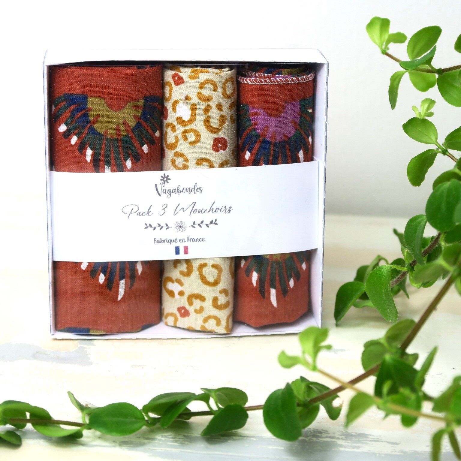 Confezione da 3 fazzoletti lavabili - Cougui & Kodoko