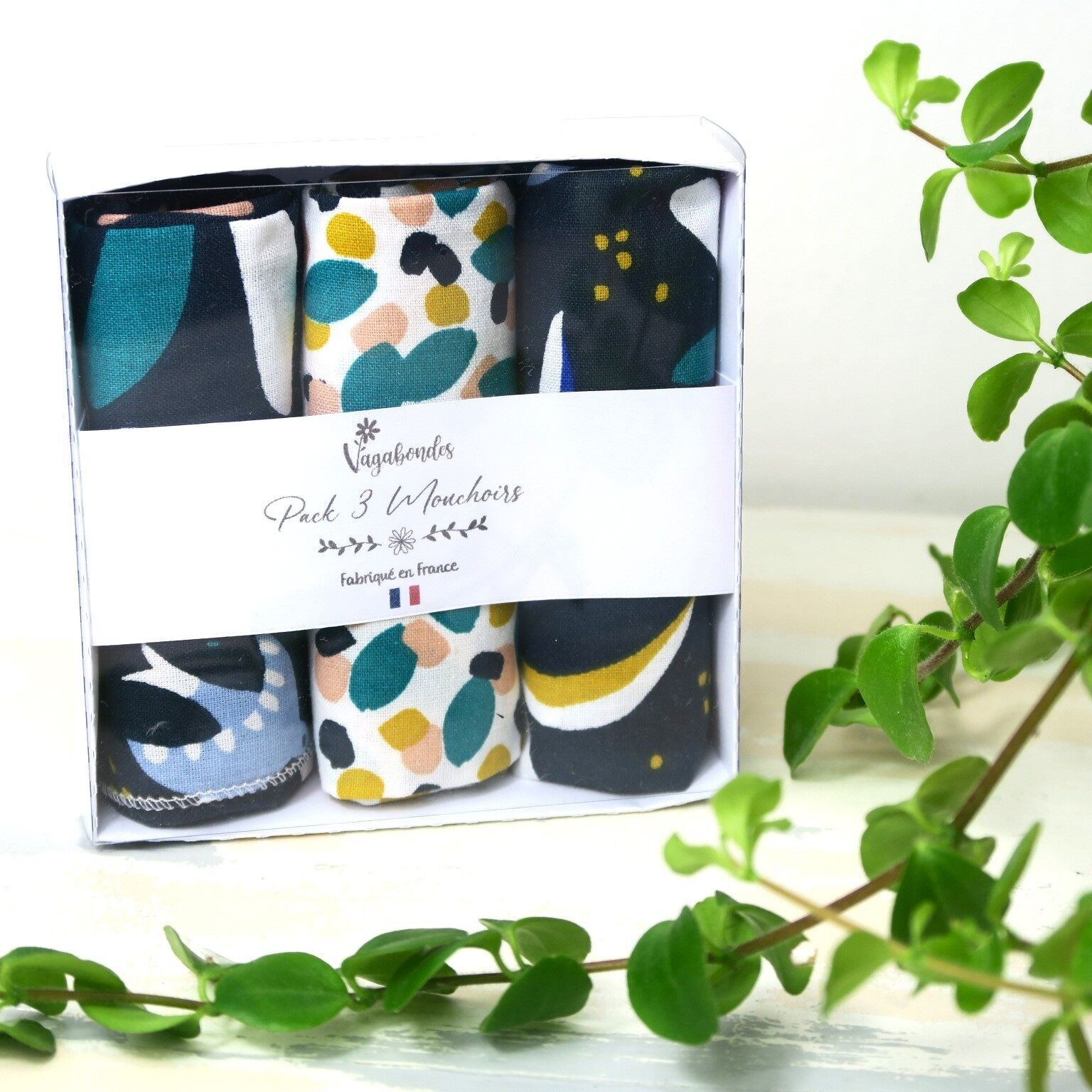 Pack de 3 pañuelos lavables - Konogo & Lisboa