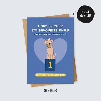 2e carte d'enfant préféré (au chien) pour papa 2