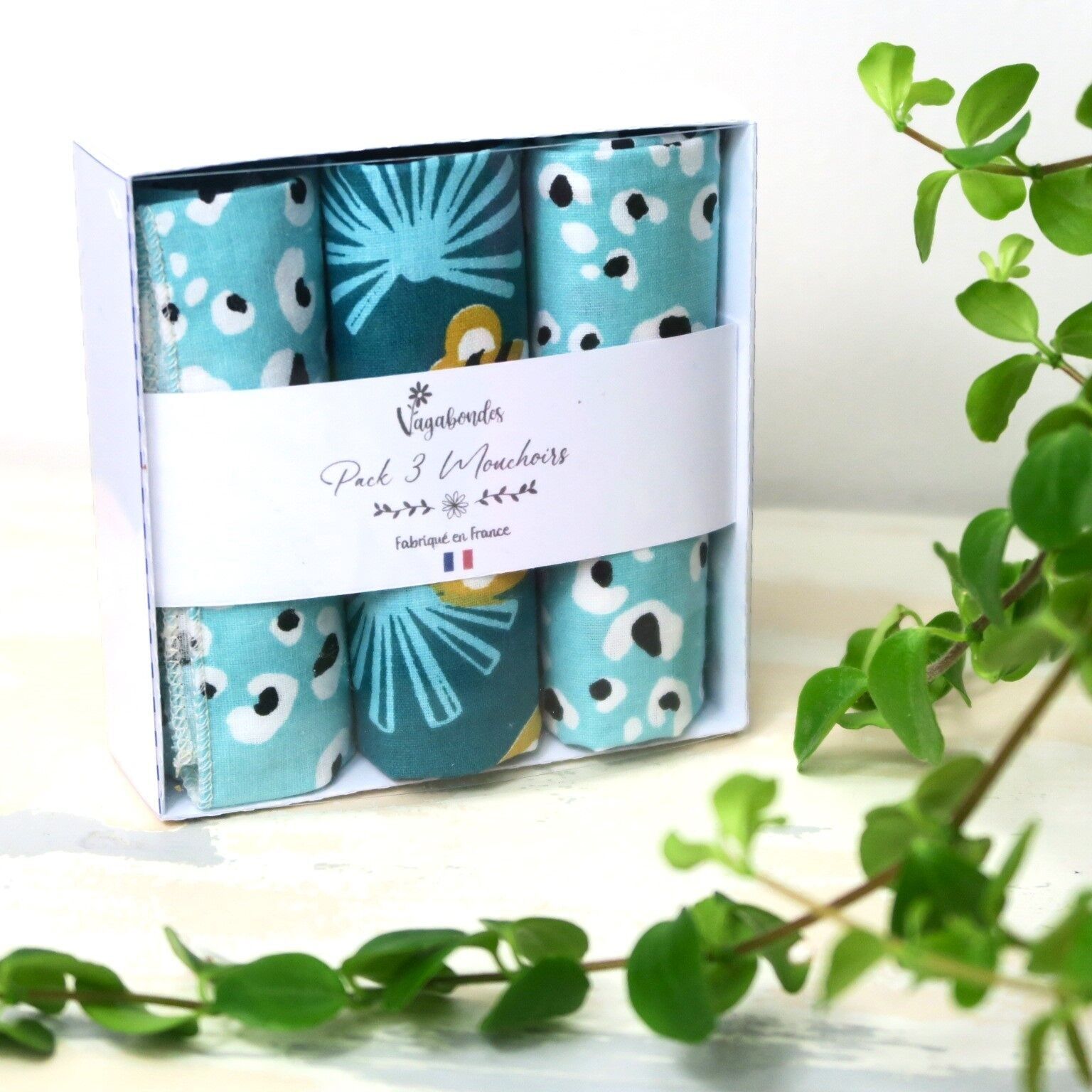 Pack de 3 pañuelos lavables - Leop & Nehila