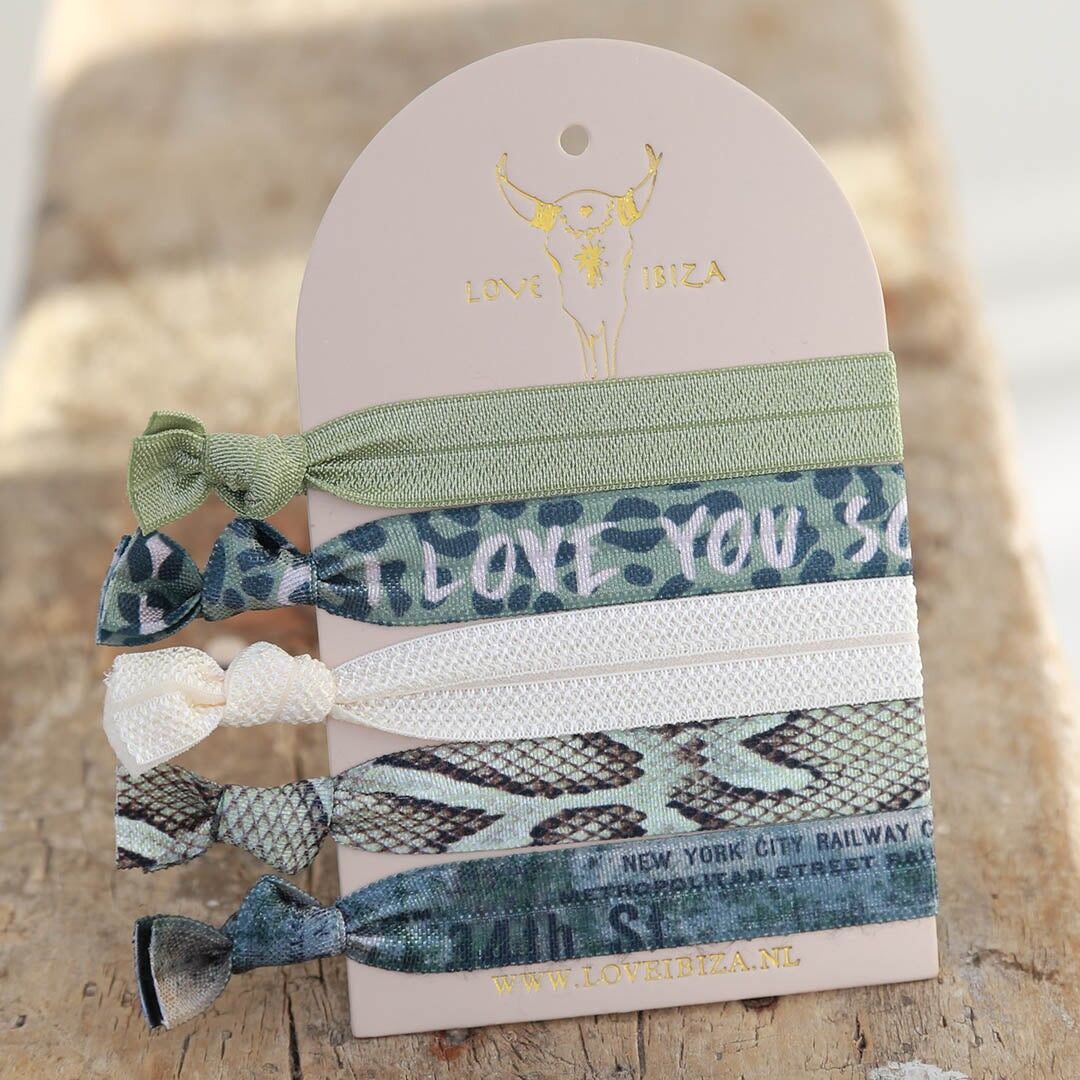 Élastiques Ibiza Je t'aime tellement matcha