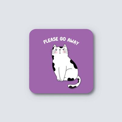 S'il vous plaît Go Away Grumpy Cat Coaster