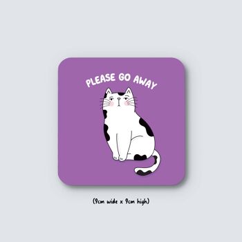 S'il vous plaît Go Away Grumpy Cat Coaster 3