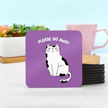 S'il vous plaît Go Away Grumpy Cat Coaster 5