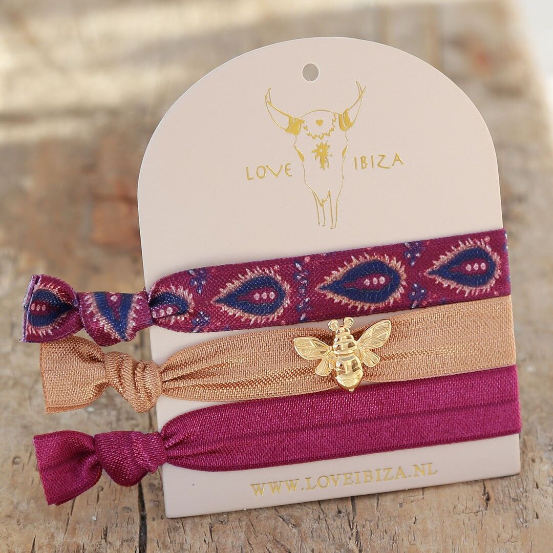 Bandes élastiques Ibiza Abeille bordeaux