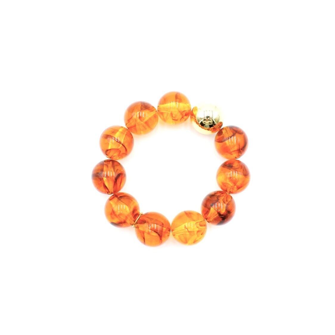 Bracciale con sfere in resina e sfere in oro