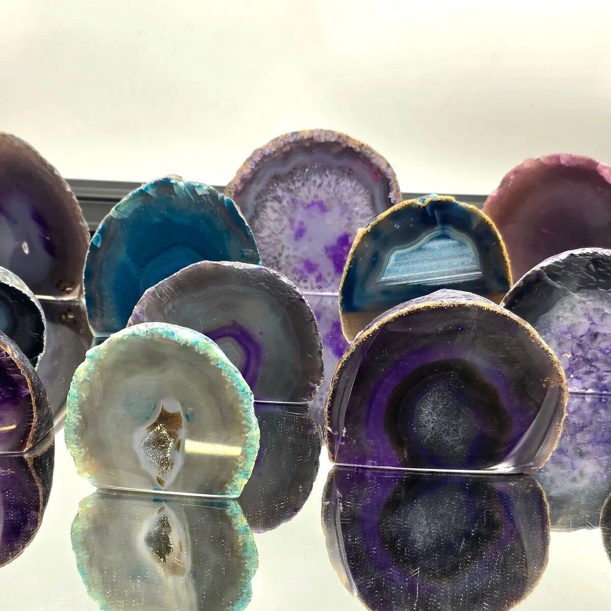 Gefärbte Achat-Kristall-Geoden, Charge 1 kg