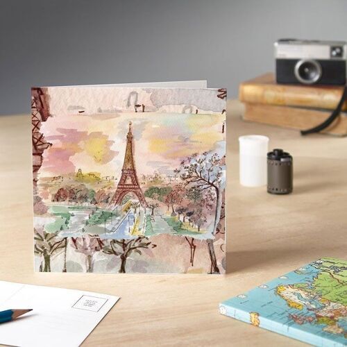 Eiffel Tower Greetings Card