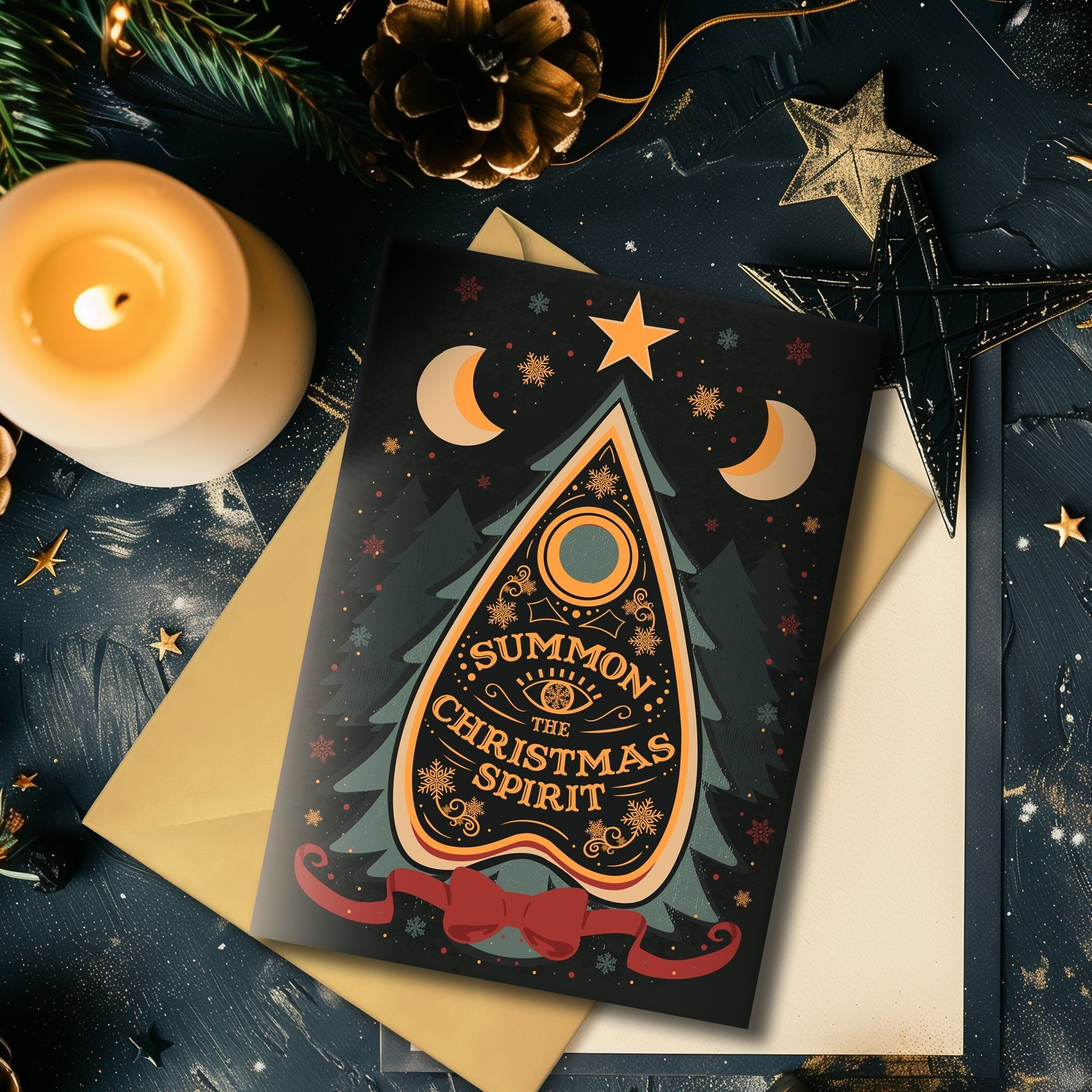 Biglietto di Natale evocativo dello spirito natalizio