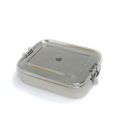 Case of 12 - Stainless Steel Rectangular Airtight Food Storage Container - 1600 ml / 54 oz