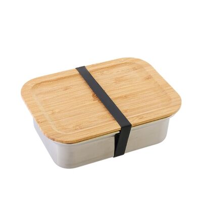 Stainless steel container with bamboo lid 40 oz